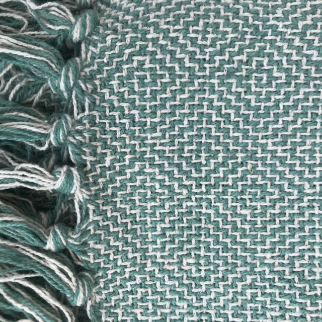 Souk Geometric Fair Trade Soft Cotton Versatile Handloom Throw/Blanket 180cm x 125cm